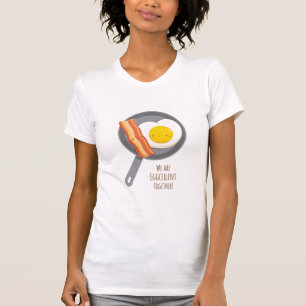 Camiseta Delicioso Bacon e Ovo Excelente Juntos Piada Diver