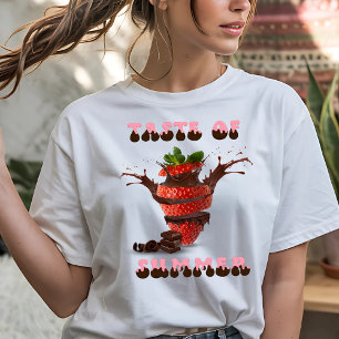 Camiseta Delicioso Morango e Chocolate