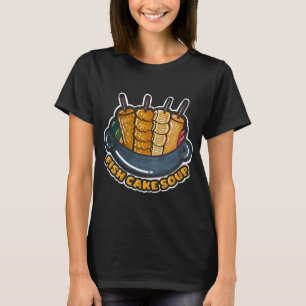 Camiseta Delicioso Sopa de Bolo de Peixe Coreano Desenhado
