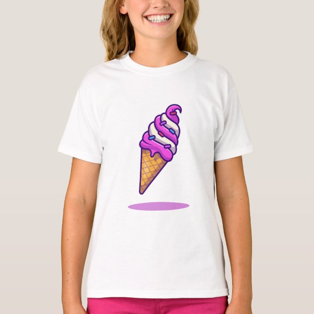 Camiseta Delicioso Sorvete Cone Treat (Frente)
