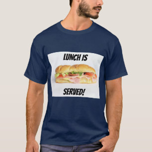 Camiseta Delicioso Sub Sanduíche de Presunto e Queijo