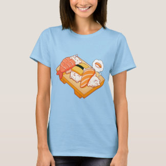 Camiseta Delicioso Sushi de Gatinho Dormindo Comida Japones