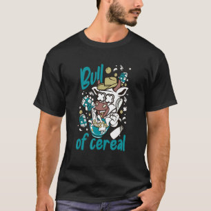 Camiseta Delicioso Touro De Cereal Leite De Mamíferos Fêmea