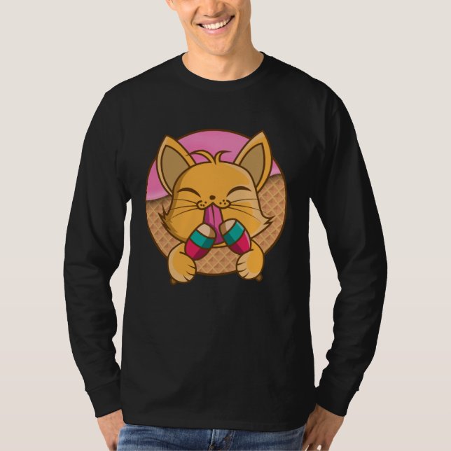Camiseta Delicious Ice Cream I Ice Cream I Kitten I Sweet C (Frente)