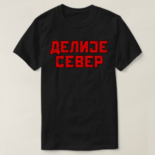 Camiseta Delije Norte Texto Vermelho