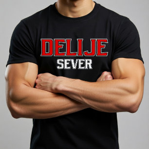 Camiseta Delije Norte Vermelho Branco