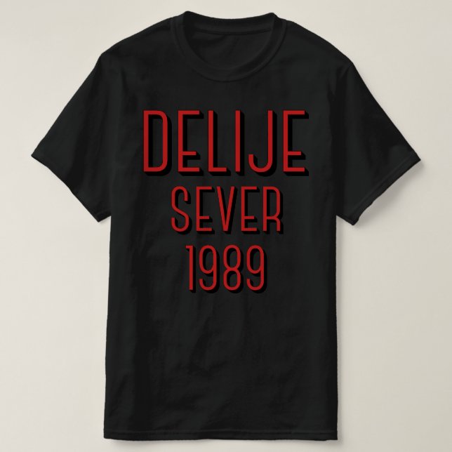 Camiseta Delije Sever 1989 Crveni Tekst (Frente do Design)