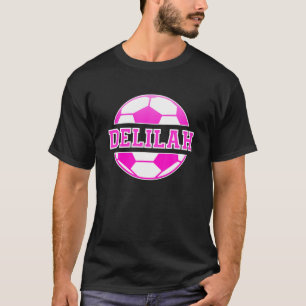 Camiseta Delilah Name Girls Soccer Play Futebol Sports Fan