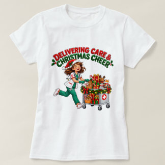 Camiseta Delivering Care Christmas Cheer Nurse