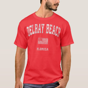 Camiseta Delray Beach Flórida FL Vintage American Flag