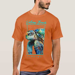 Camiseta Delray Beach Florida Watercolor Sea Turtle Portrai