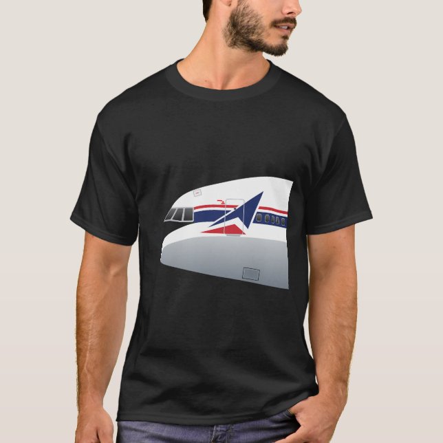Camiseta Delta Airlines Lockheed L-1011 Tristar Nose (Frente)