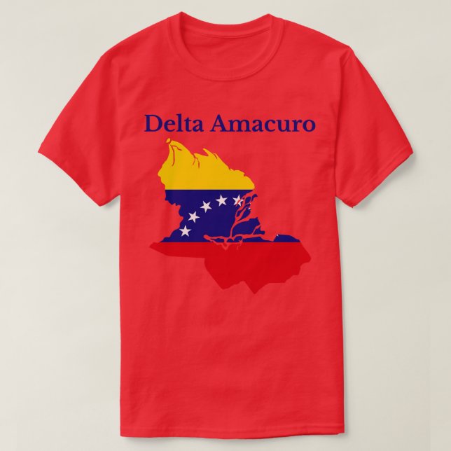 Camiseta Delta Amacuro State Venezuela (Frente do Design)