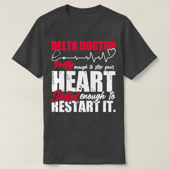 Camiseta Delta Doctor Funny Design 1 (Frente do Design)
