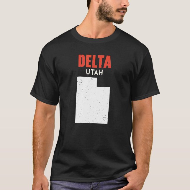 Camiseta Delta Utah EUA State America Viagem Utahan (Frente)