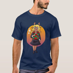 Camiseta Deltarune Noelle Holiday tão fofa arte amigos