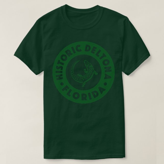 Camiseta Deltona Florida Circle Green (Frente do Design)