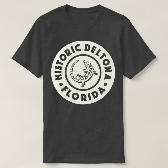 Camiseta Deltona Florida Circle Tan (Frente do Design)