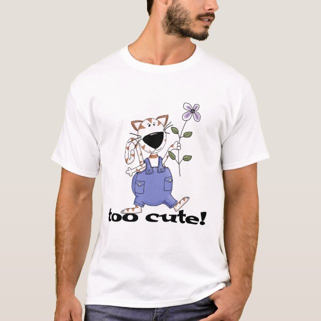 Camiseta demasiado bonito e presentes do gato do (Frente)