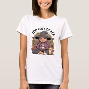 Camiseta Demasiado convento para o Hex — Chibi Witch Tea