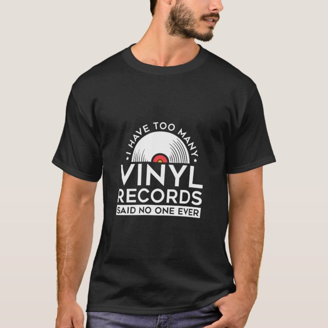 Camiseta Demasiados Registros De Vinil Registros De Coletor (Frente)