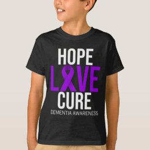 Camiseta Demência Consciência Esperança Amor Curva Fita Rox