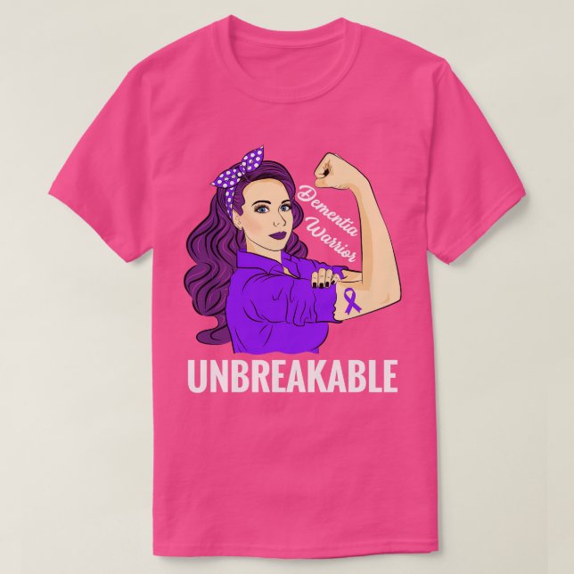 Camiseta Demência Sensibilização Guerreira Mental Cognitiva (Frente do Design)