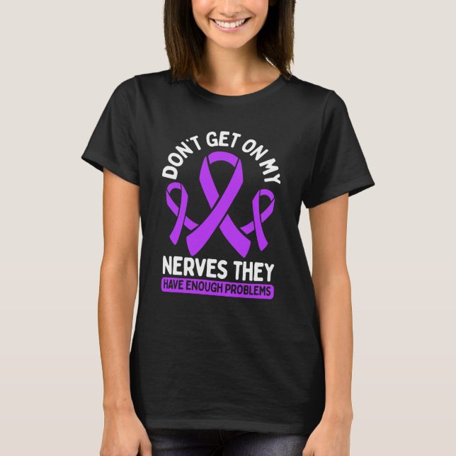 Camiseta Dementia Awareness Purple Ribbon Alzheimers (Frente)