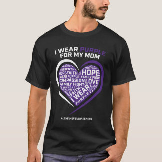 Camiseta Dementia Oferece Produtos Roxos Mãe Alzheimer