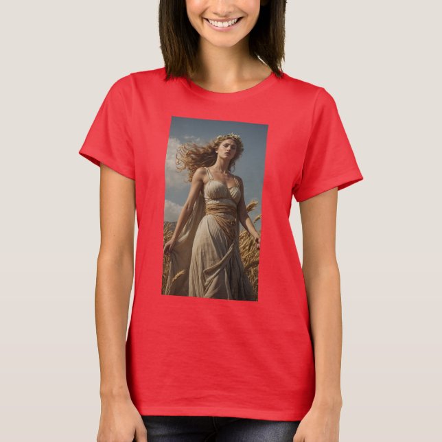 Camiseta Demeter a Mãe da Terra - Colheita (Frente)