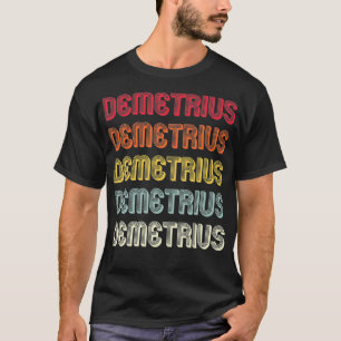 Camiseta DEMETRIUS Nome do Presente Personalizado Funny Ret