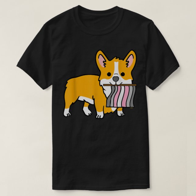 Camiseta Demigirl Corgi Demigirl Pride  (Frente do Design)
