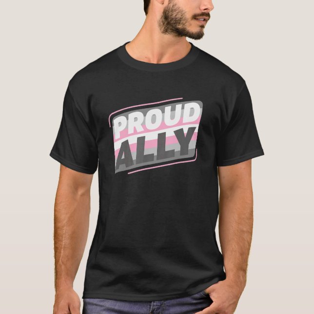 Camiseta Demigirl Demisexual Orud Ally Lgbt Demigirl Flag (Frente)