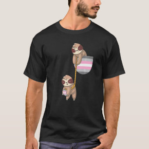 Camiseta Demigirl Preguiça Brincando Corda Bandeira Demigir