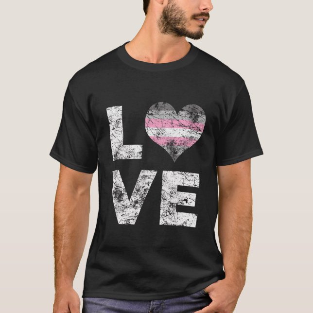 Camiseta Demigirl Pride Flag Love Vintage Demigirl Flag (Frente)