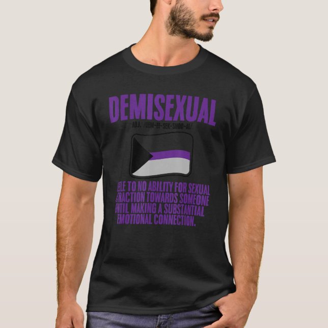 Camiseta Demisexual Pride Flag Definition (Frente)