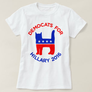 Camiseta "Democats para o t-shirt das mulheres de Hillary