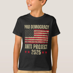 Camiseta Democracia Anti Projeto 2025 Pare Projeto 2025 Ant