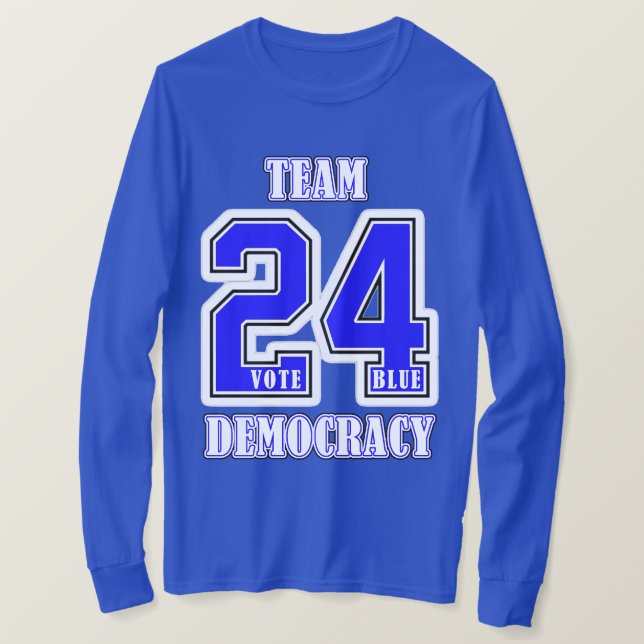 Camiseta Democracia em Equipe nº 24 (Frente do Design)