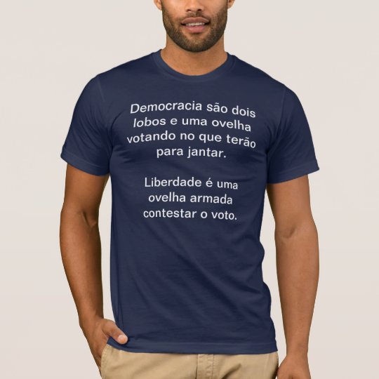 Camiseta Democracia, lobos e ovelha