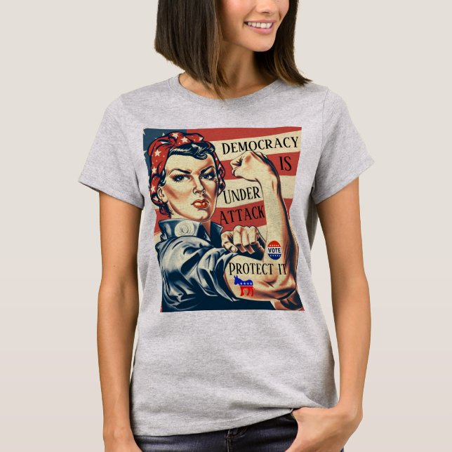 Camiseta Democracia/ Proteja T-Shirt (Frente)