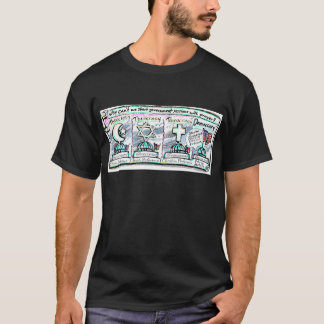 Camiseta Democracia sobre a teocracia