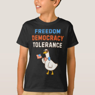 Camiseta Democracia Tolerância Anti Trump Quatro de Julho I