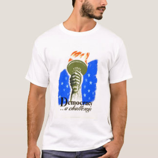 Camiseta Democracia um desafio WPA 1940