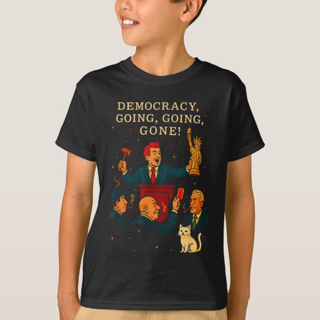 Camiseta Democracy Auction Gone Funny Litical Satire Gift  (Frente)