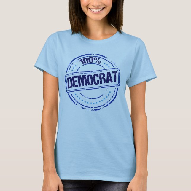 Camiseta Democrata 100% Política (Frente)