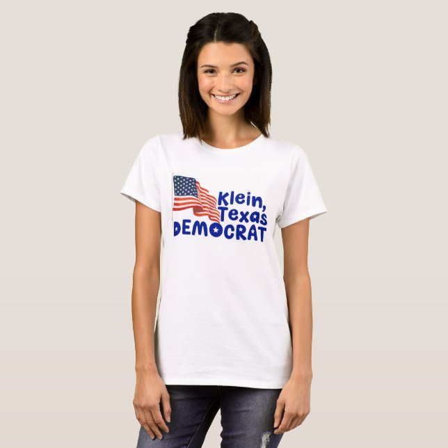 Camiseta Democrata de Klein Texas (Frente Completa)