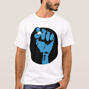 Camiseta democrata de sangue azul: punho