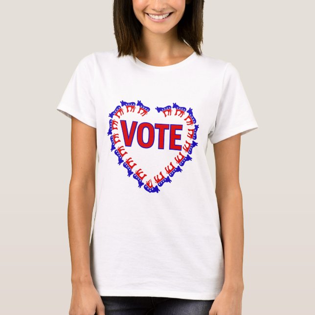 Camiseta democrata-democrata burra (Frente)