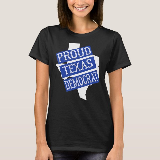 Camiseta Democrata do Texas Orgulhoso (Frente)